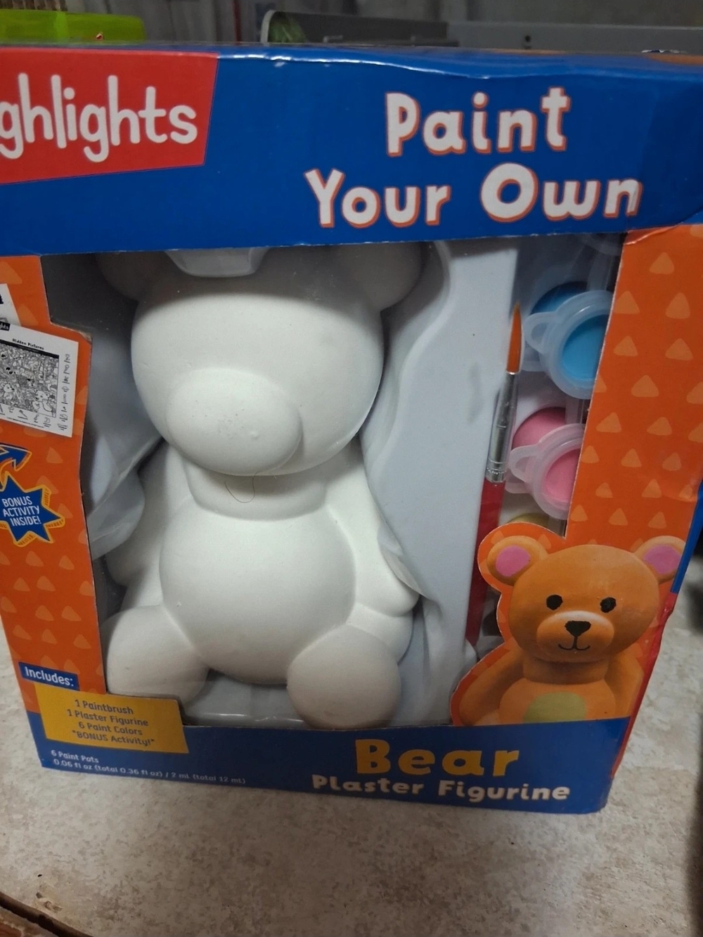 Paint-Your-Own White Bear Plaster Figurine - Craft Kit